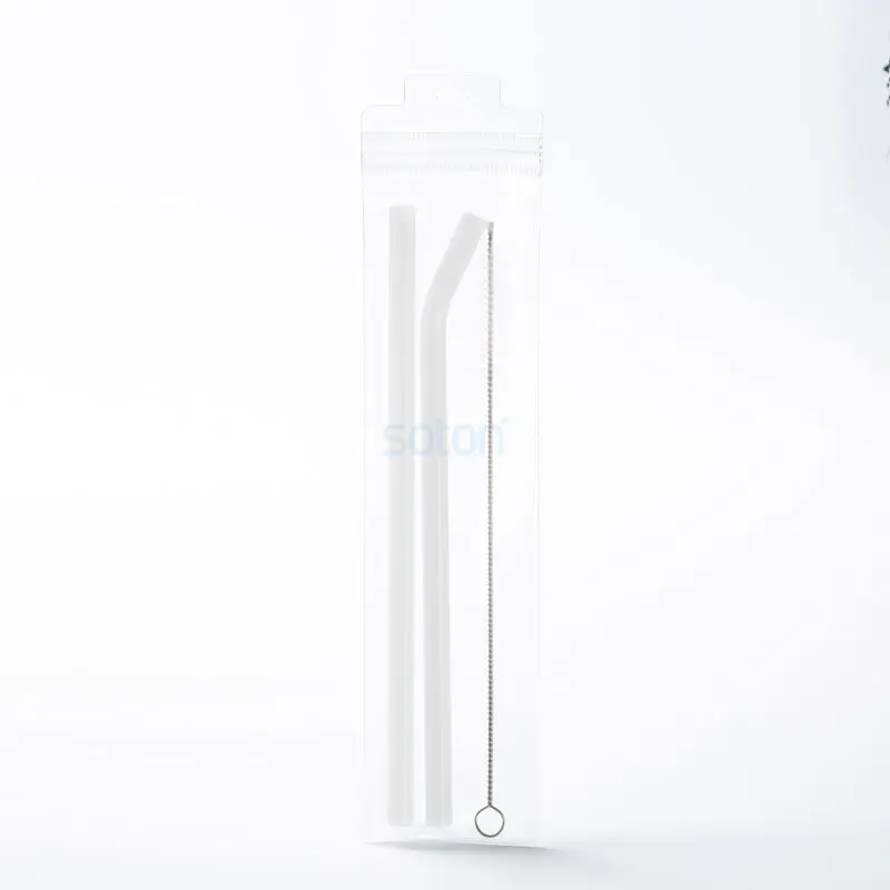 Reusable Glass Drinking Straws Pp Box Set