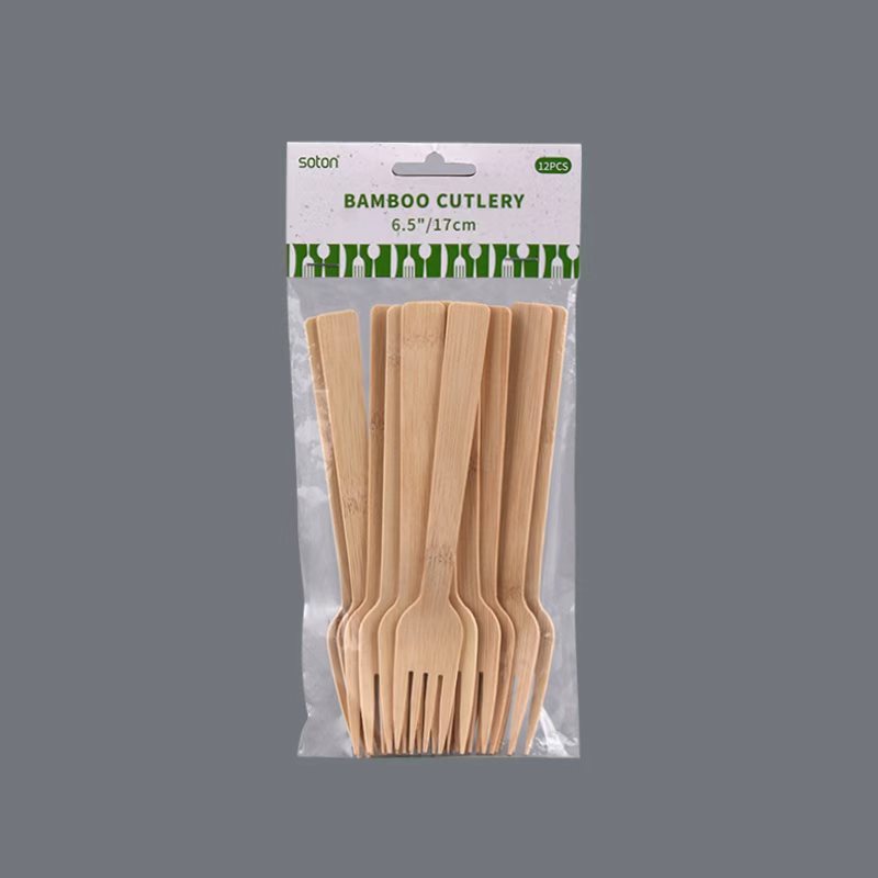Disposable Natural Bamboo Wooden Individually Kraft Bag Wrapped
