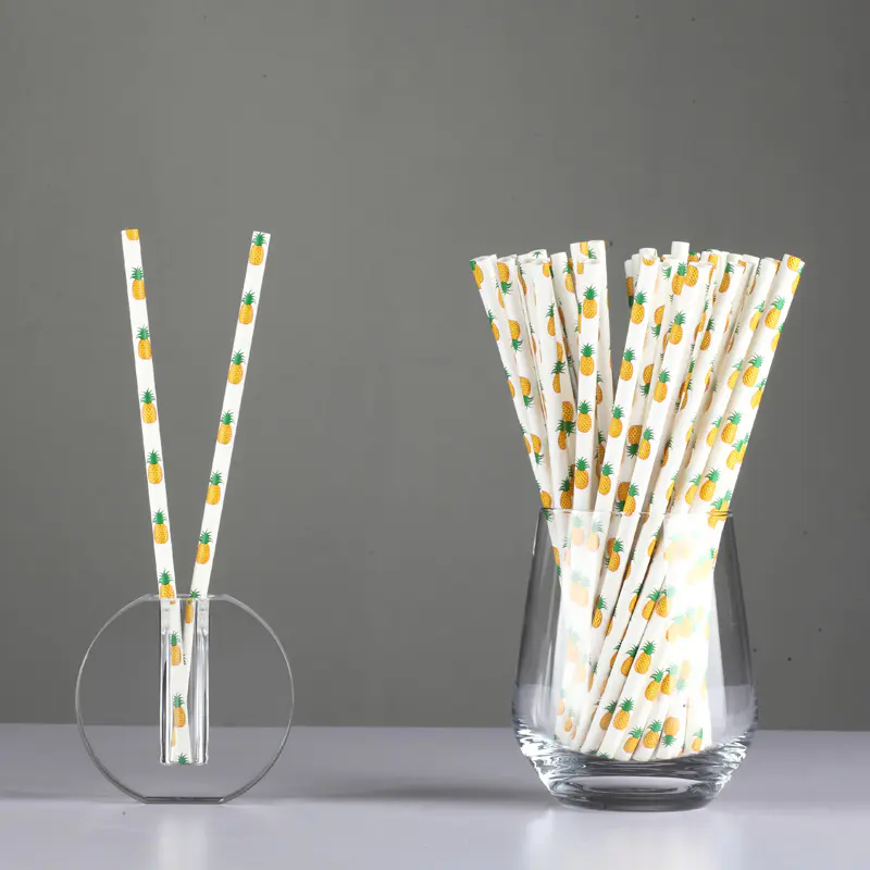 Printed Paper Straws offer customizable branding options for drinks served at restaurants cafes parties events and food service locations.