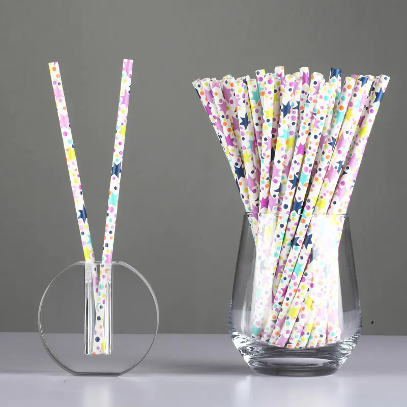 Individually Wrapped Paper Straws can complement branded cups and other packaging through coordinated colors, patterns, and wrapper designs.