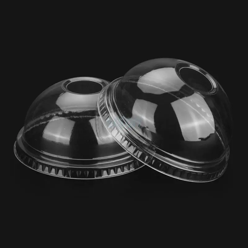 Eco Friendly 101% Biodegradable PLA Dome Lid 78mm/90mm/98mm