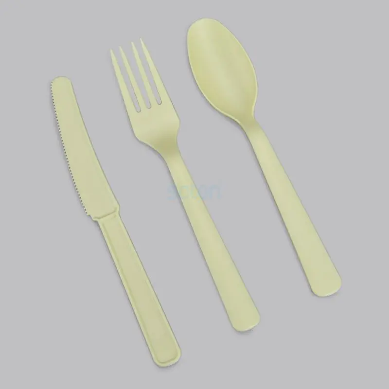 Compostable cPLA Cutlery PP Bag With Paper Card