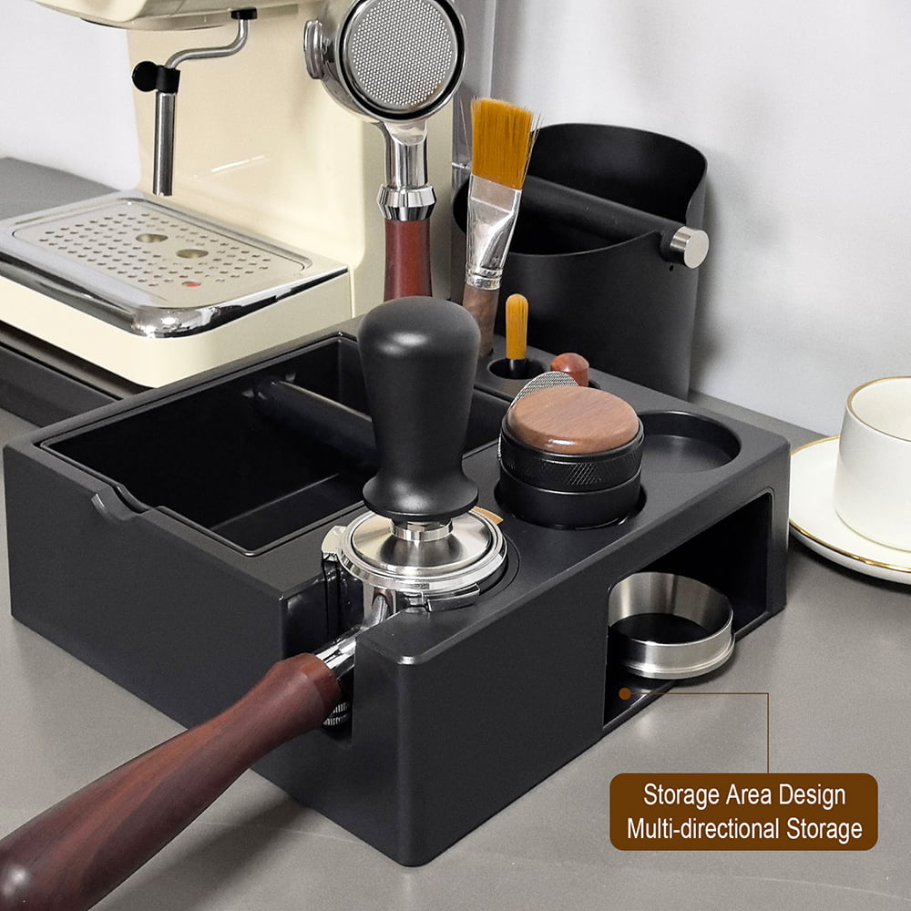 ABS Espresso Tamping Station with Detachable Knock Box
