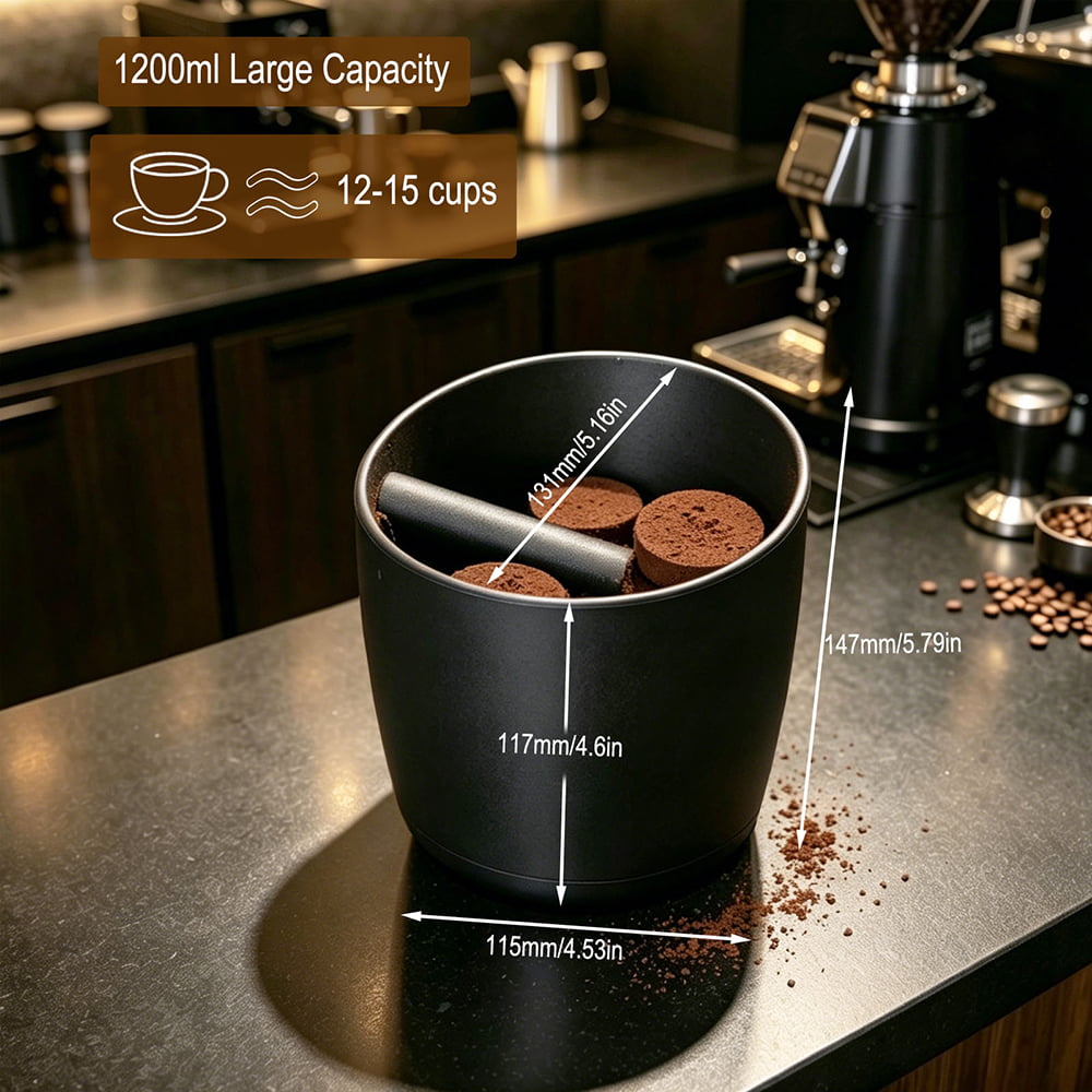 Round ABS Espresso Knock Box