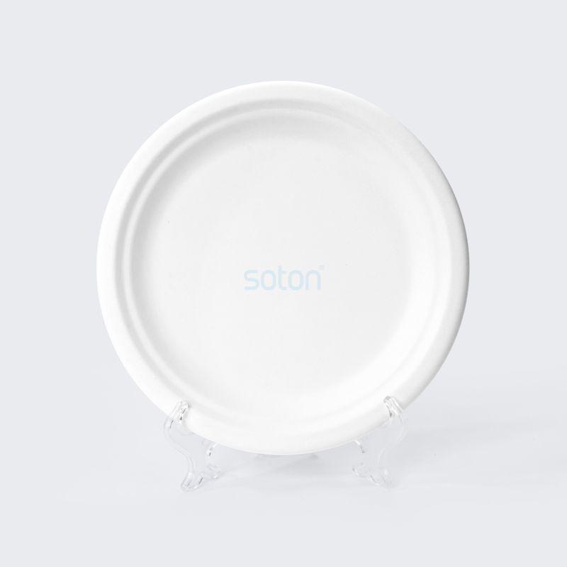 Disposable Biodegradable Sugarcane Bagasse Round Plate 6''/7''/9''/10'