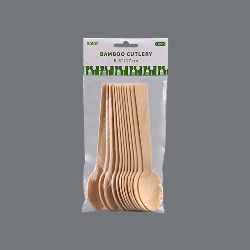 Disposable Natural Bamboo Wooden Individually Kraft Bag Wrapped