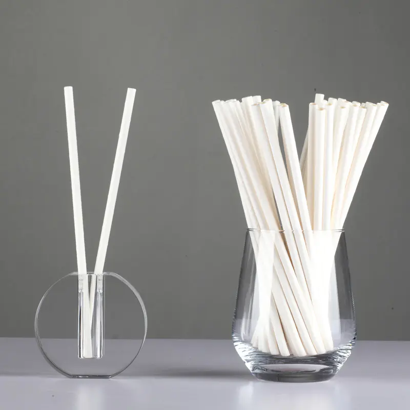 Disposable Biodegradable Individually Wrapped Paper Drinking Straws 6*200mm
