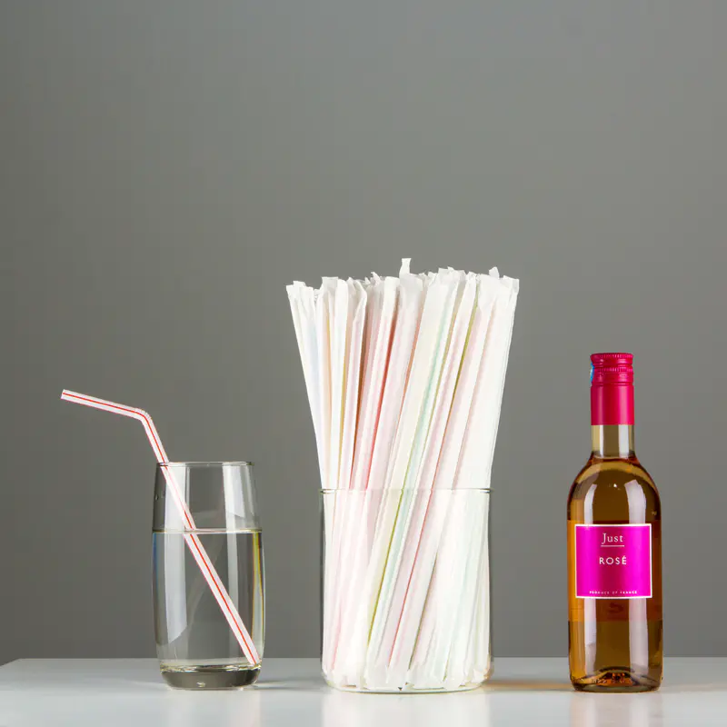 Disposable Branded Plastic Drinking Straws 8*200mm